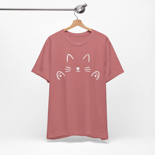 Cat Hug Tee | Minimalist | Unisex
