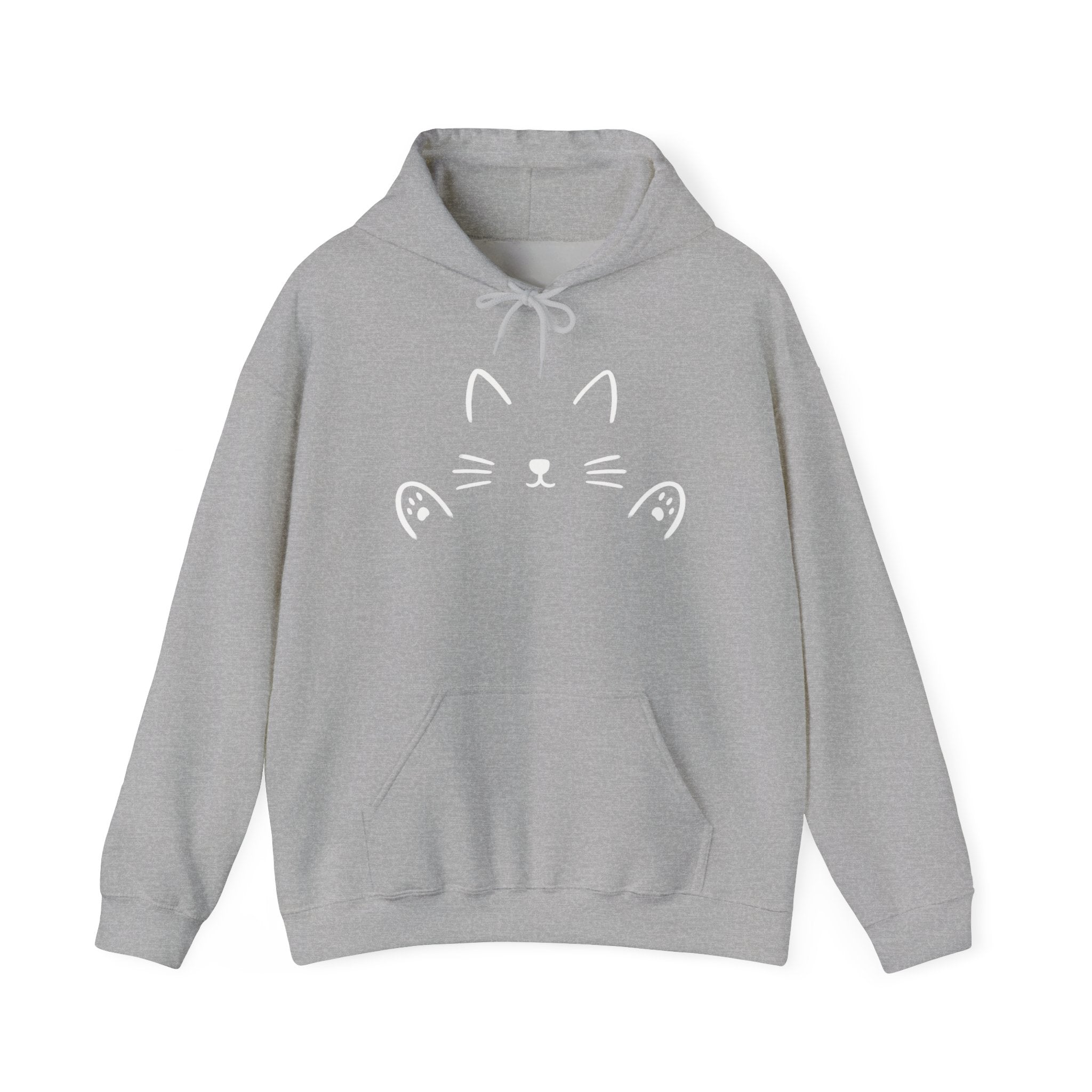 Cat Hug Hoodie - Minimalist Design - Unisex