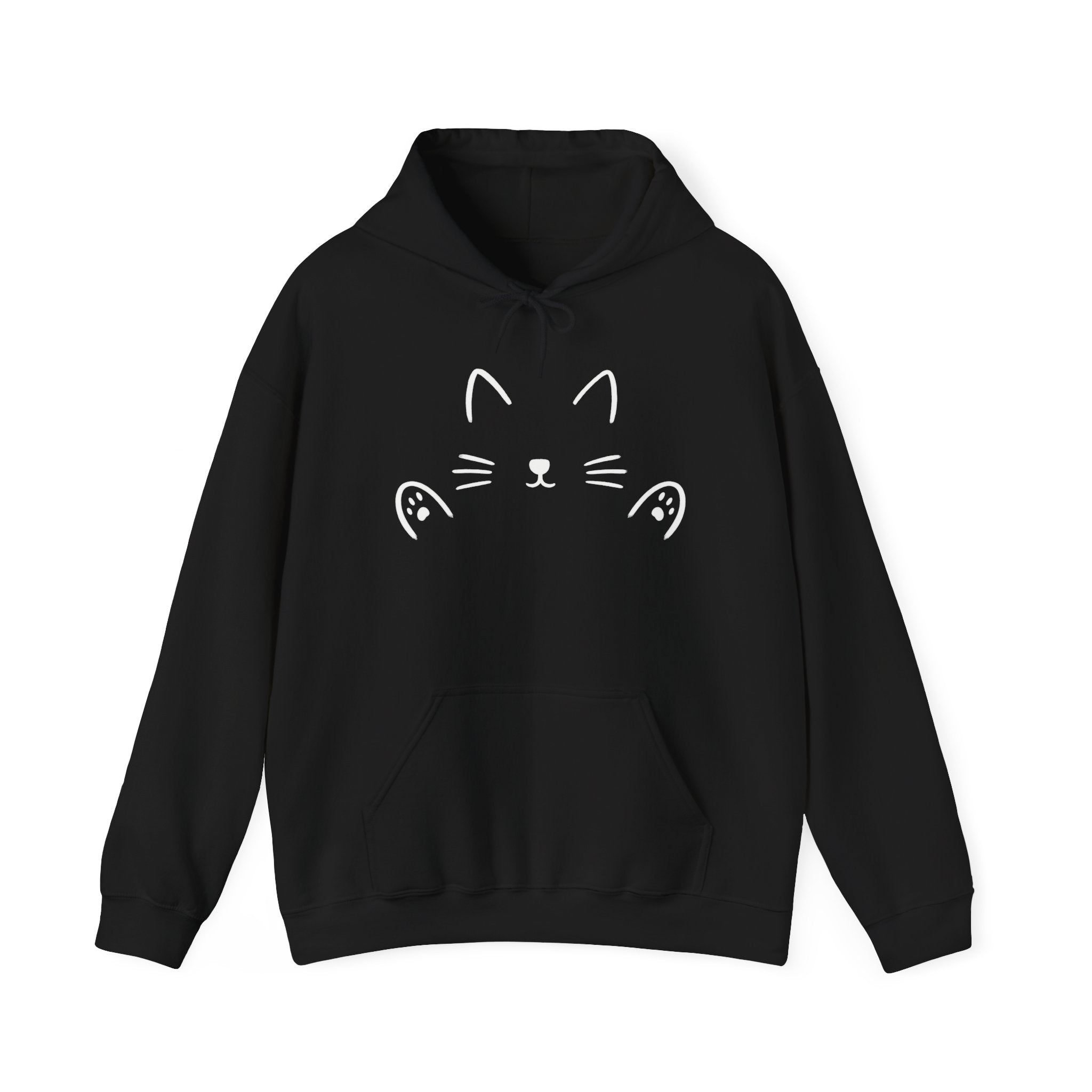 Cat Hug Hoodie - Minimalist Design - Unisex