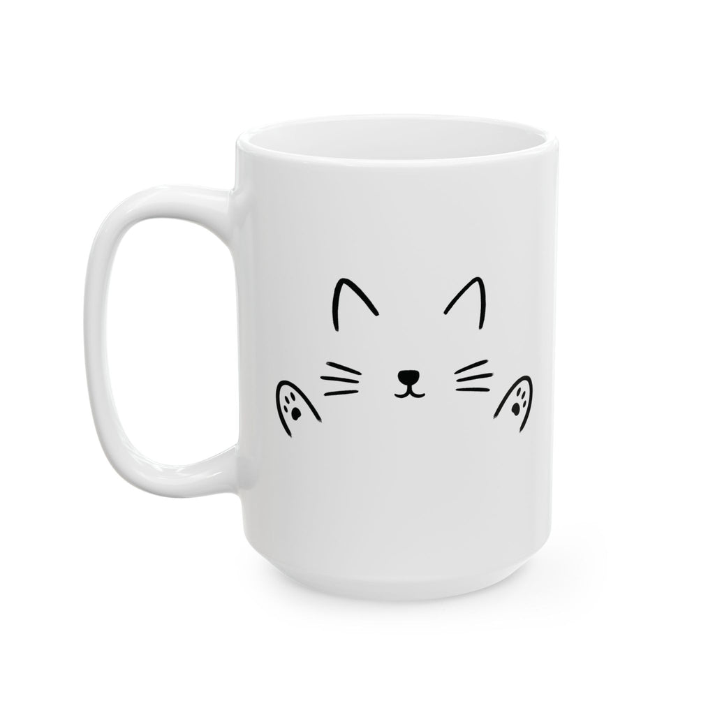 Cat HUG MUG ceramic | 11oz/15oz | Minimalist             Cat Hug Tee – Minimalist Design - Unisex | QUØTEZ
