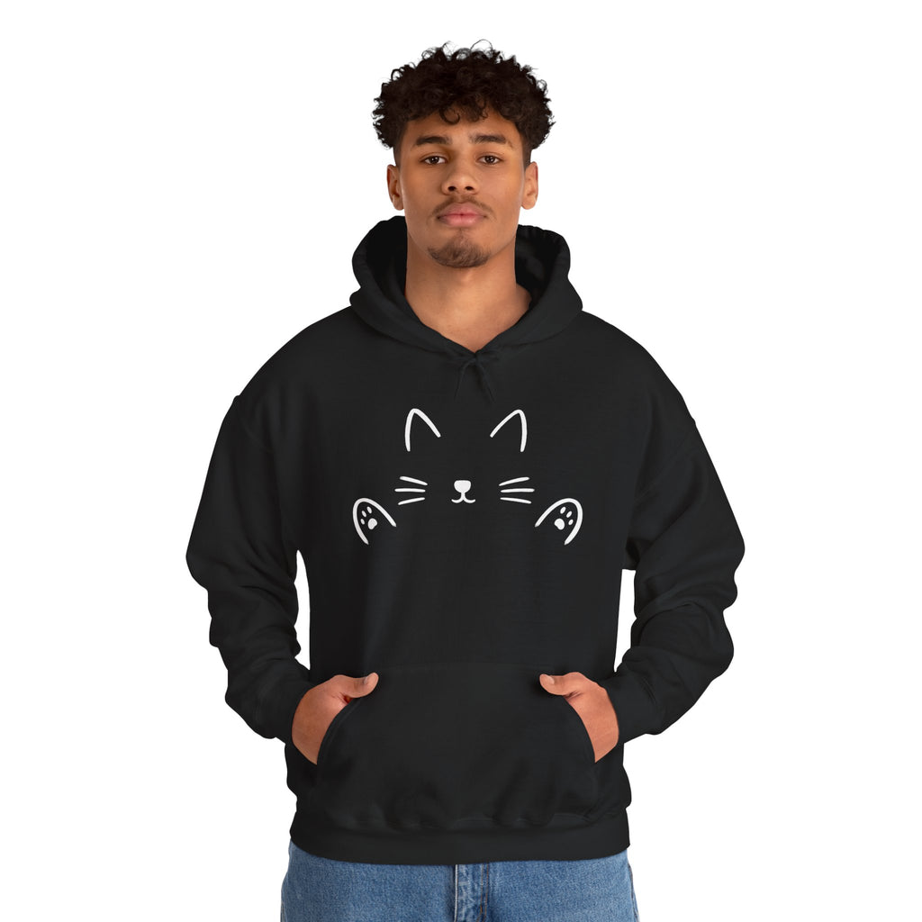 Cat Hug Hoodie - Minimalist Design - Unisex