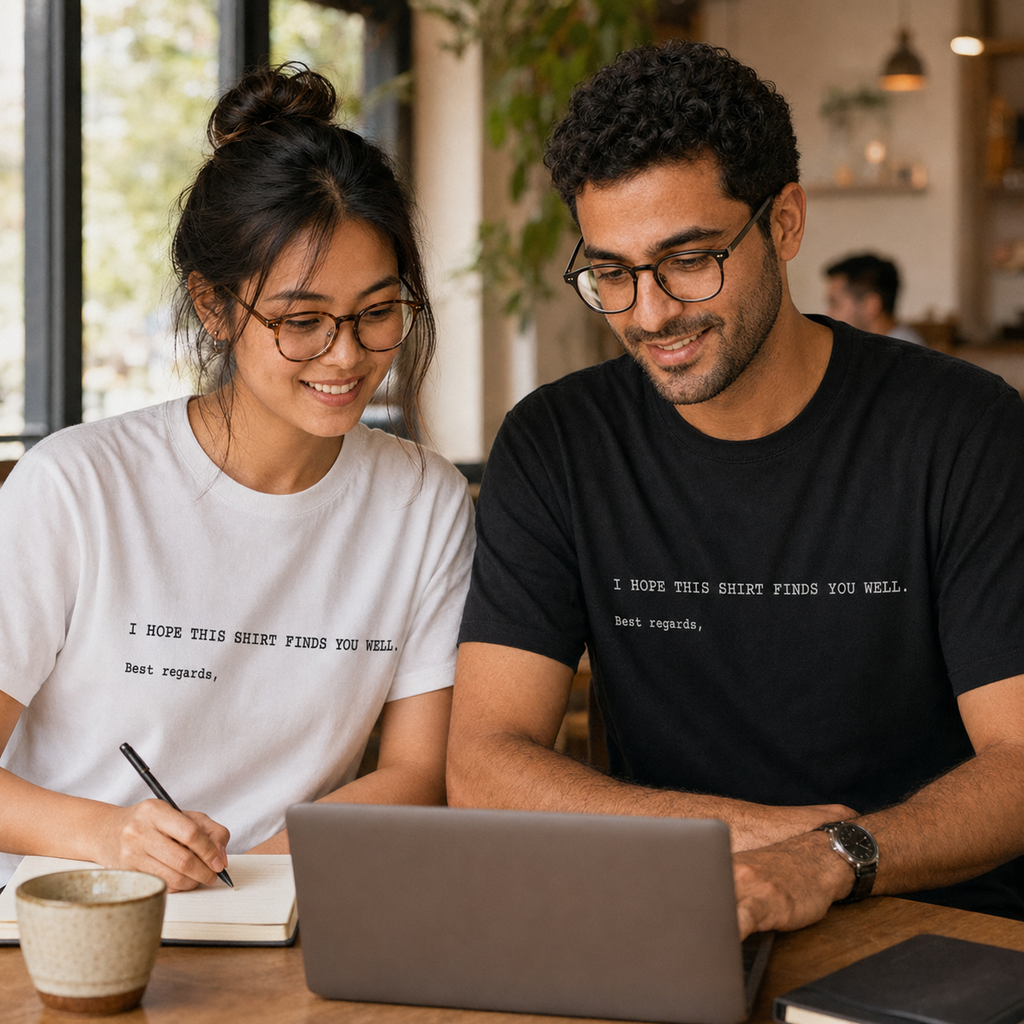 I Hope This Shirt Finds You Well Tee · 100% Cotton Office T-Shirt