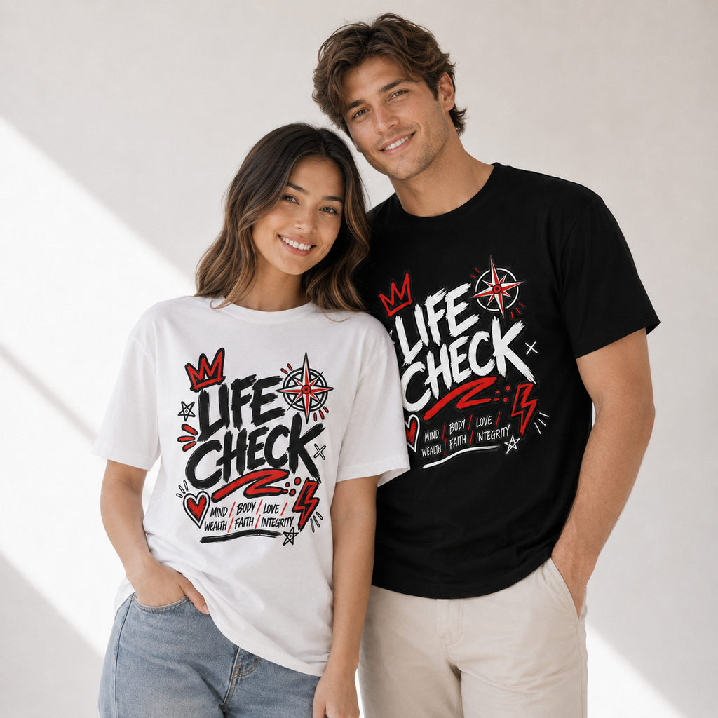 The Life Check TEE · Cotton Graphic T-Shirt