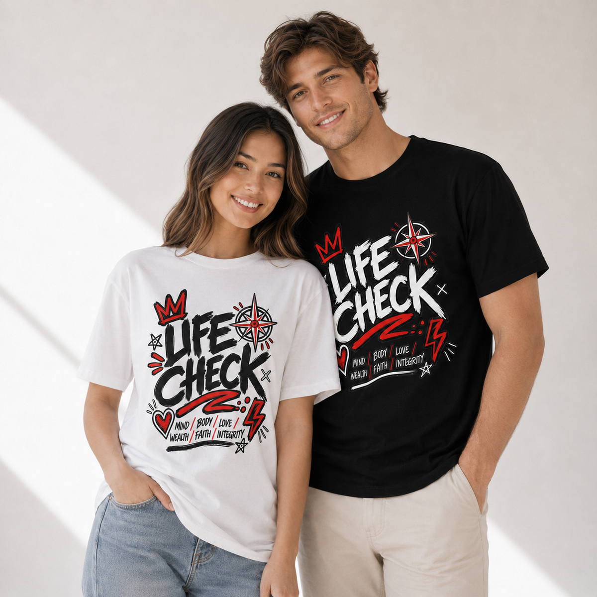 The Life Check TEE · Cotton Graphic T-Shirt