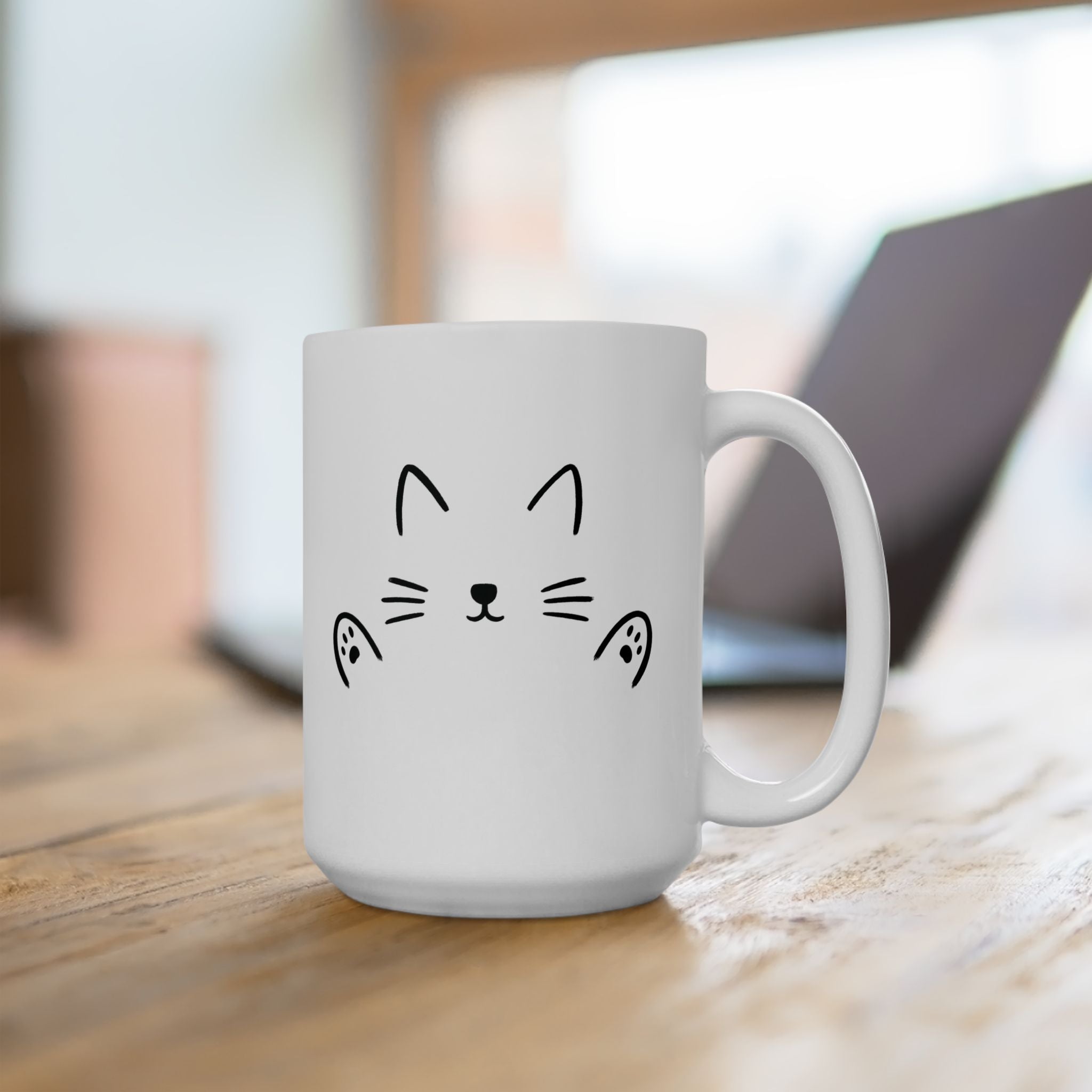 Cat HUG MUG ceramic | 11oz/15oz | Minimalist             Cat Hug Tee – Minimalist Design - Unisex | QUØTEZ