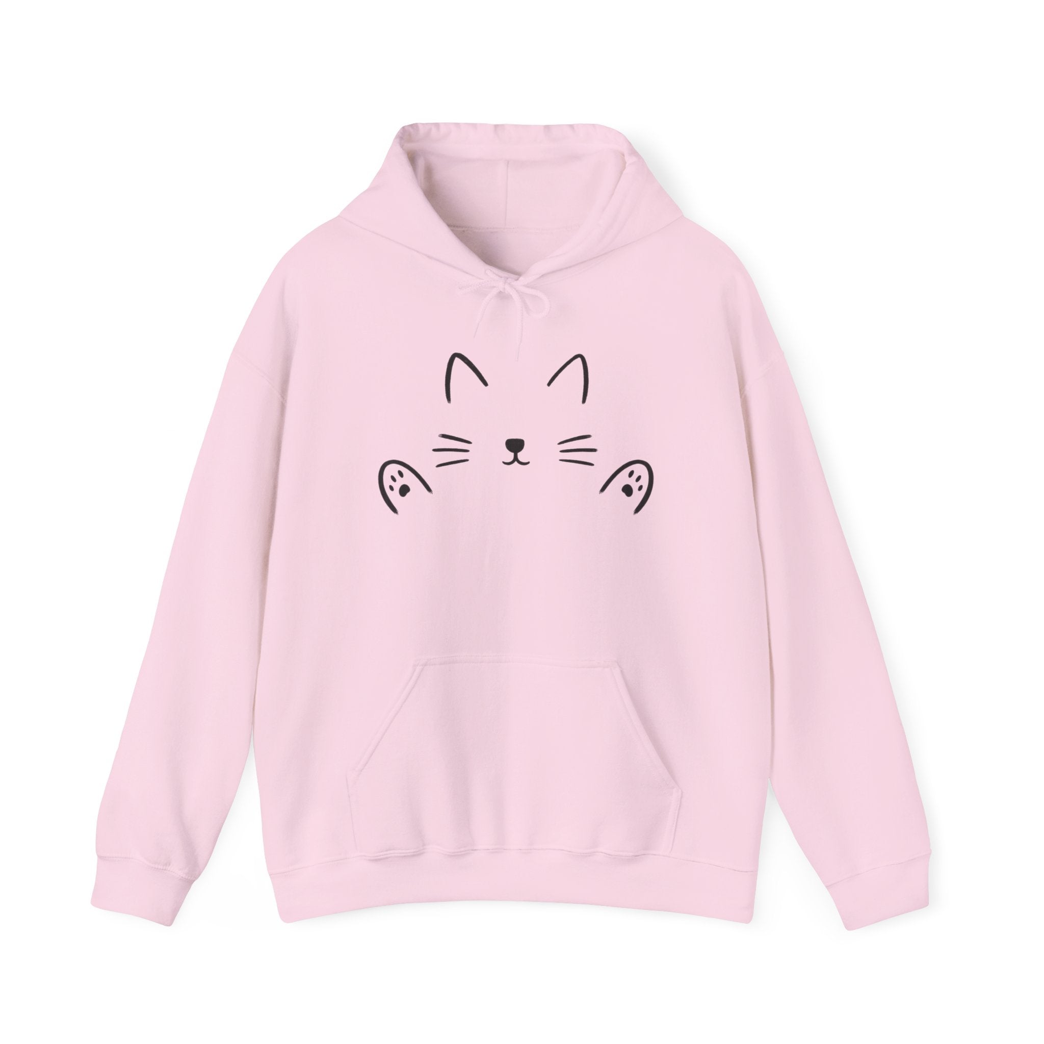 Cat Hug Hoodie - Minimalist Design - Unisex