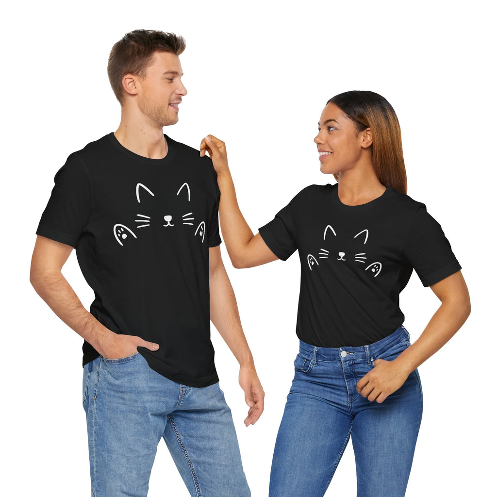 Cat Hug Tee | Minimalist | Unisex