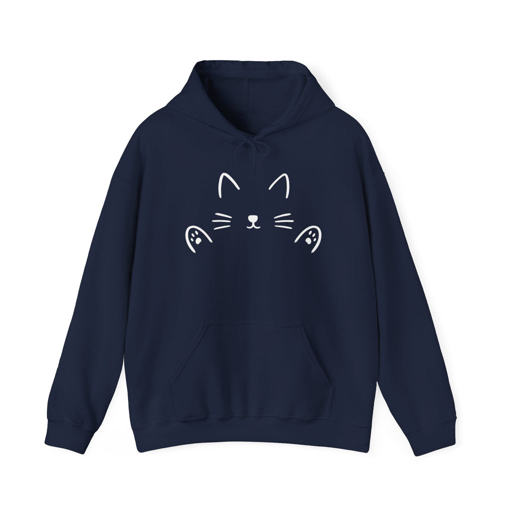Cat Hug Hoodie - Minimalist Design - Unisex