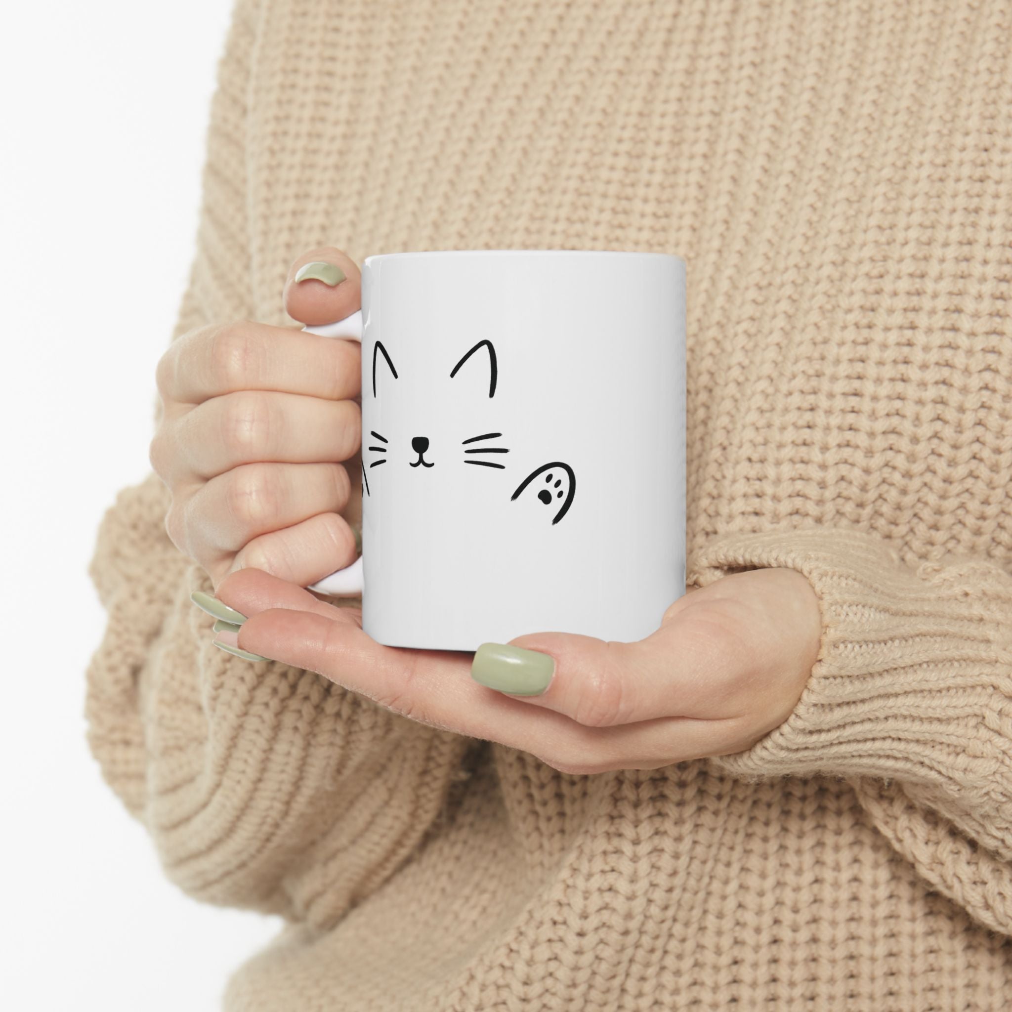 Cat HUG MUG ceramic | 11oz/15oz | Minimalist             Cat Hug Tee – Minimalist Design - Unisex | QUØTEZ