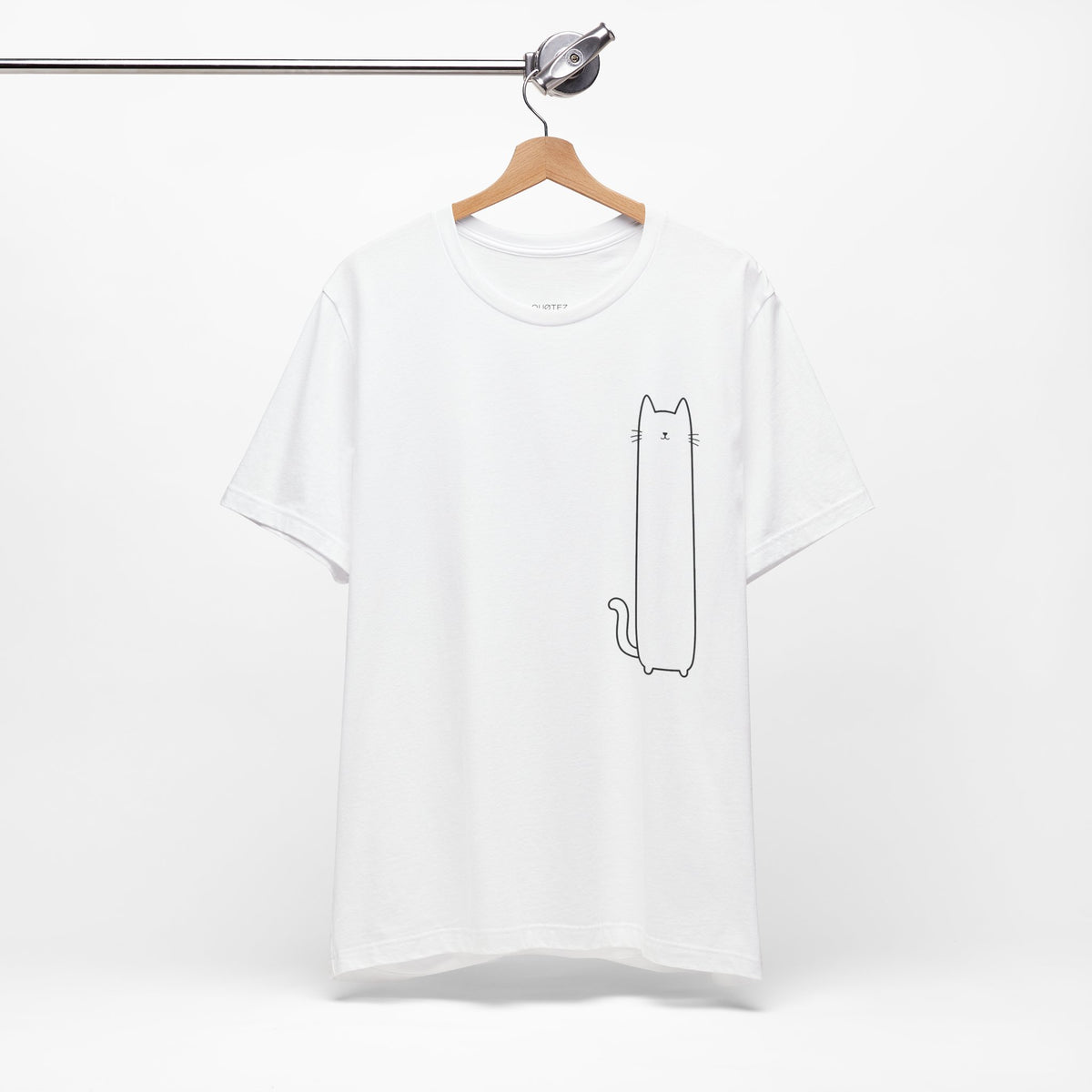 The Tall Meow Tee · 100% Cotton Minimalist Cat T-Shirt