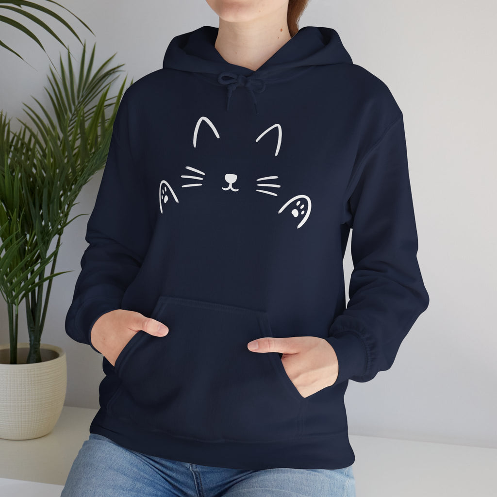 Cat Hug Hoodie - Minimalist Design - Unisex