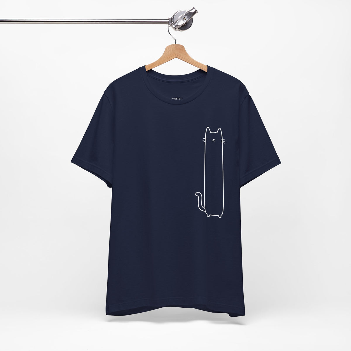 The Tall Meow Tee · 100% Cotton Minimalist Cat T-Shirt
